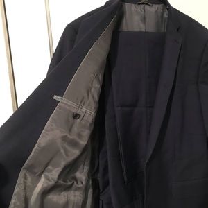 Claiborne Mens 2 pc Suit Navy Blue